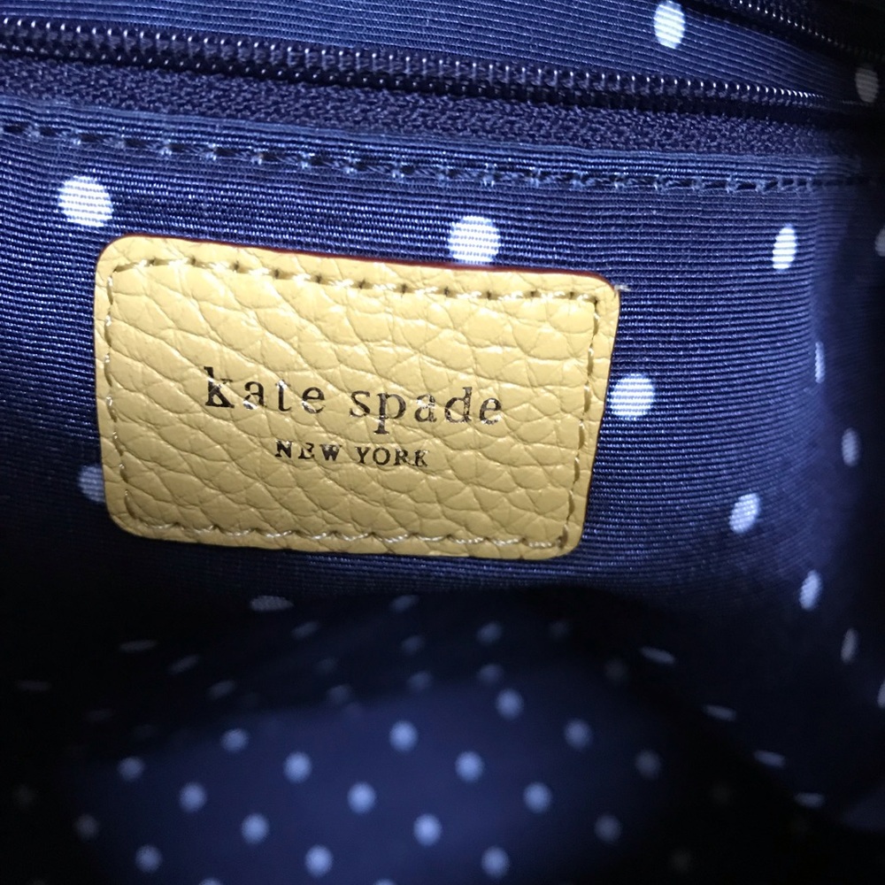 Kate Spade Yellow Tote Leather Tote Handbag Bag - Picture 3 of 8